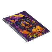 チベッ不気味トマスチフドグハロウィンウィッチカボチャ ノートブック (右側)