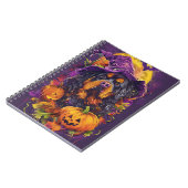 チベッ不気味トマスチフドグハロウィンウィッチカボチャ ノートブック (左側)