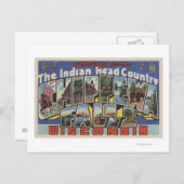 チペワ滝,サウスダコタ州 – 大文字 ポストカード (正面/裏面)