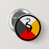 チペワ語Dodem Ajijaak 缶バッジ (正面&裏面)