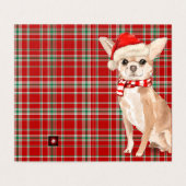 チホアフのクリスマスドッグレッドと緑の格子縞の休日 (外部フラット)