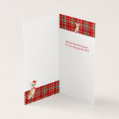 チホアフのクリスマスドッグレッドと緑の格子縞の休日 (内部)