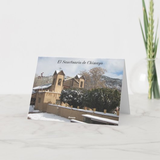 チマヨのニューメキシコ聖域クリスマスカード シーズンカード (裏面)