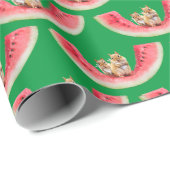 チマンクス食べ物スイカ ラッピングペーパー (ロールコーナー)