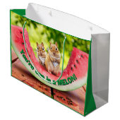 チマンクス食べ物スイカ ラージペーパーバッグ (裏面アングル)