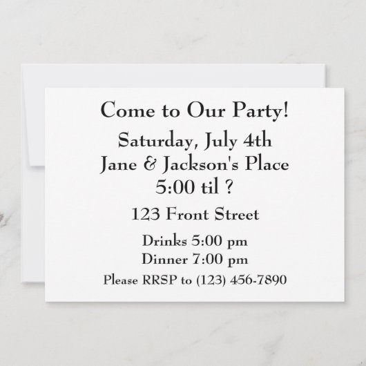 チマンクバイクもしくは自転車に乗る人がバイクに乗る 招待状 (裏面)