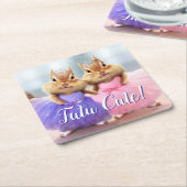 チマンクバレリナデュオ スクエアペーパーコースター (アングル)