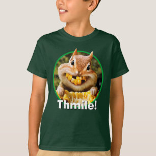 チマンク食べ物ズコーン Tシャツ