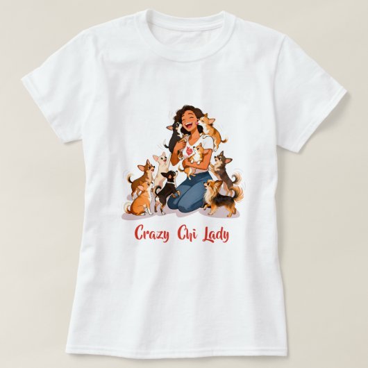 チミゴス - 狂気のチワワレディ - チワワママ Tシャツ (デザイン正面)