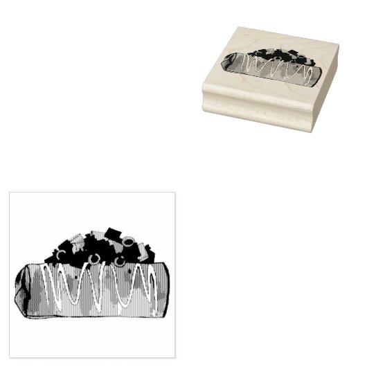 チミチャンガテックスメックス南西ブリトーアリゾナ ラバースタンプ (押印)