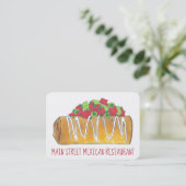 チミチャンガメキシコテックスメックスフード料理シェフ 名刺 (スタンド正面)