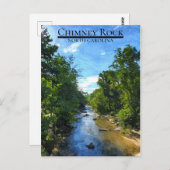 チムニーロックノースカロライナリバーハガキ ポストカード (正面/裏面)