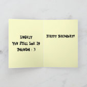 チムパおもしろいンズーオーバーザヒル誕生日 カード (内部)