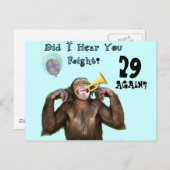 チムパおもしろいンズーオーバーザヒル誕生日 ポストカード (正面/裏面)