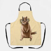 チムンクかわいい齧歯動物ヒッピー エプロン (正面)