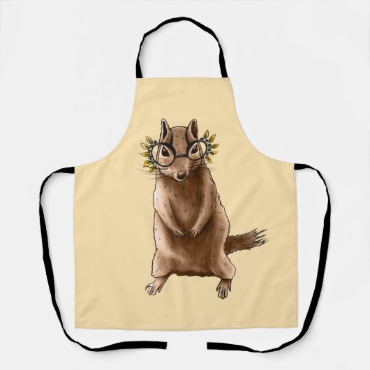 チムンクかわいい齧歯動物ヒッピー エプロン (正面)