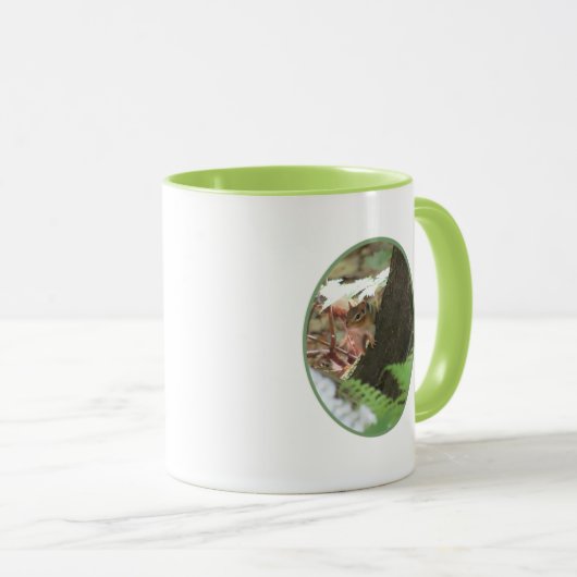 チムンクが木の後ろから覗き込む マグカップ (正面右)