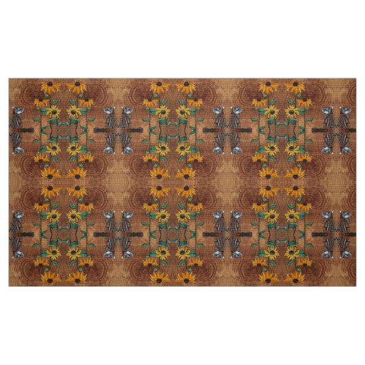 チムンクとヒマワリ ファブリック (ファットクォーター)