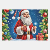 チムンクに似た可愛くて丸いキャラクター ラッピングペーパーシート (正面3)