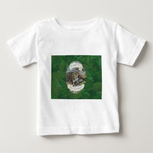 チムンクメリークリスマスアイテム ベビーTシャツ (正面)