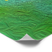 チムンク黄色ひまわり絵画の写真 ポスター (角)