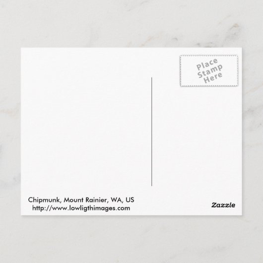 チムンク ポストカード (裏面)