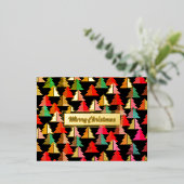 チメリールストマ黒松。カスタマイズ. 箔シーズンポストカード (立ち正面)