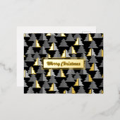 チメリールストマ黒松。カスタマイズ. 箔シーズンポストカード (正面/裏面)