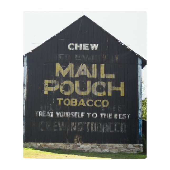 チメールポーチタバコ納屋 – オリジナル写真 メタルプリント (正面)