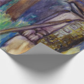 チャアトル、ポールとのフィールド、1912年Emily Carr ラッピングペーパー (角)