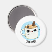 チャイあおもしろいりチャイ茶パン マグネット (正面/裏面)