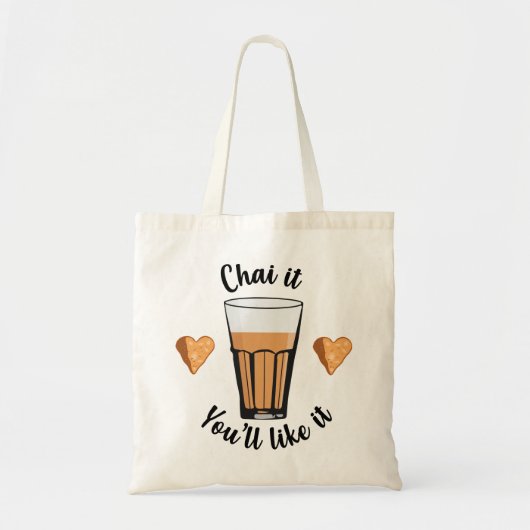 チャイは人生だ。Try Chai TeaラテインディアンとPakis トートバッグ (正面)