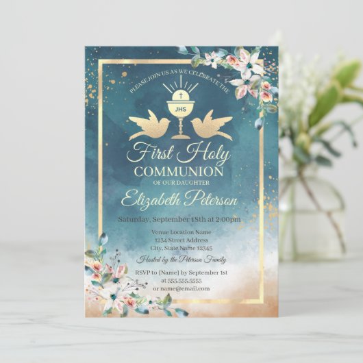 チャイエレガントスフローラ初の聖餐式 招待状 (スタンド正面)