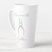 チャイカラフルンイル女神 カフェラテマグ (左アングル)