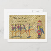 チャイコフスキーくるみ割り兵士のクリスマス シーズンポストカード (正面/裏面)