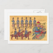 チャイコフスキーくるみ割り兵士のクリスマス シーズンポストカード (正面/裏面)