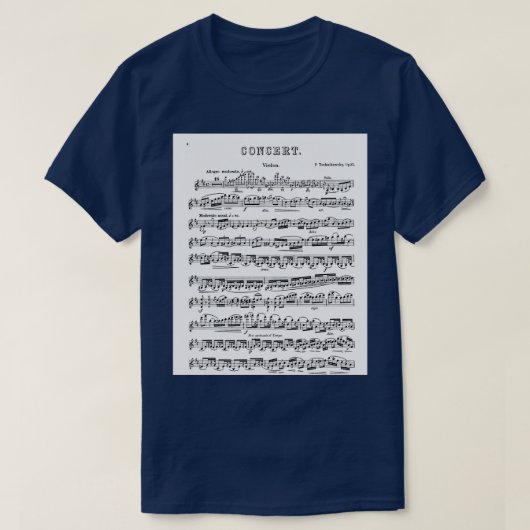 チャイコフスキーのバイオリン協奏曲 Tシャツ (デザイン正面)