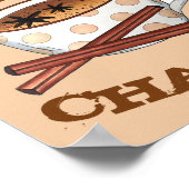 チャイティーカップインディアンスパイスティーキッチンアートデコール ポスター (角)