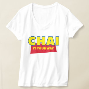 チャイティーティーチャイットユアウェイデシおもしろいインディアン Tシャツ