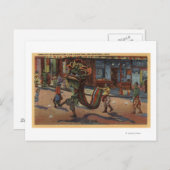 チャイナタウンのパレードの様子 ポストカード (正面/裏面)