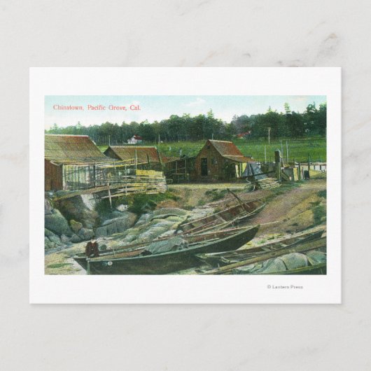 チャイナタウンのビーチ船の眺め ポストカード (正面)