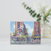 チャイナタウンエルドリゲ通りビューニューヨークシティ ポストカード (スタンド正面)