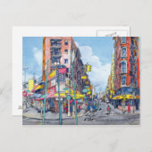 チャイナタウンエルドリゲ通りビューニューヨークシティ ポストカード (正面/裏面)