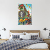 チャイナタウンパレードforポルトラフェスティバル キャンバスプリント (インサイチュ (寝室))