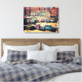 チャイナタウン屋上グラフィティ キャンバスプリント (インサイチュ (寝室))