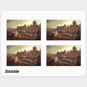 チャイナタウン屋上グラフィティ 長方形シール (シート)