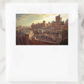 チャイナタウン屋上グラフィティ 長方形シール (バッグ)