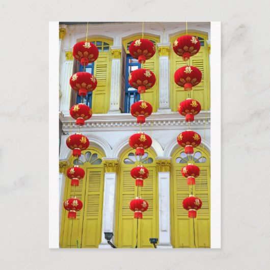 チャイナタウン植民地建築シンガポール ポストカード (正面)