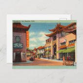 チャイナタウン、ロサンゼルス、カリフォルニア州ヴィンテージ ポストカード (正面/裏面)