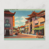 チャイナタウン、ロサンゼルス、カリフォルニア州ヴィンテージ ポストカード (正面)